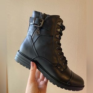 GBG brand new black combat boots. NEVER BEEN WORN. Size 9.5